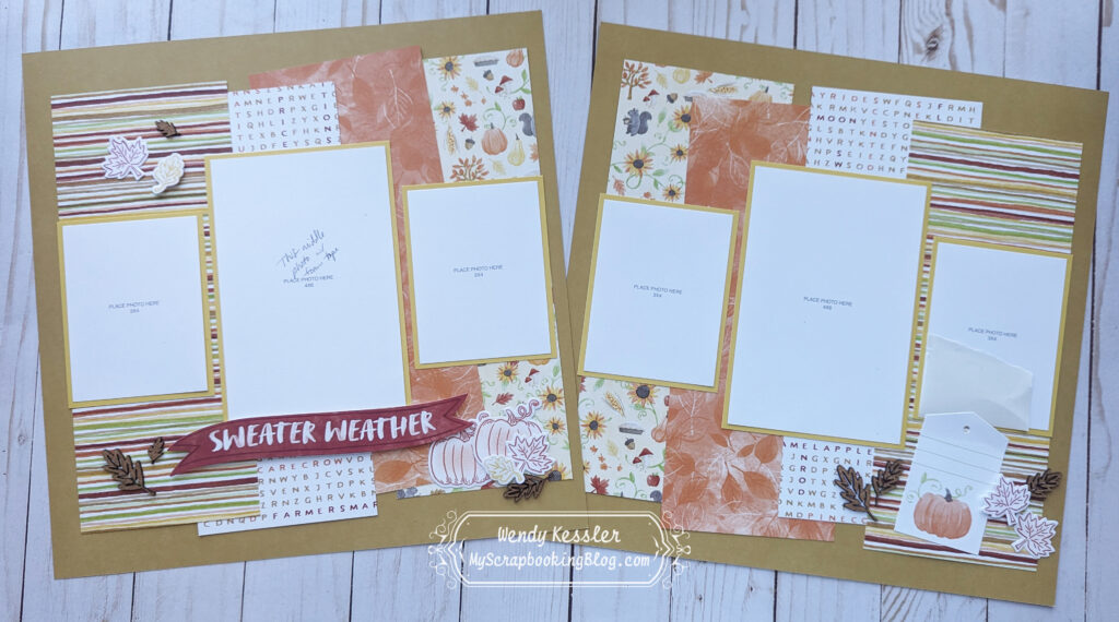 fall scrapbook layout