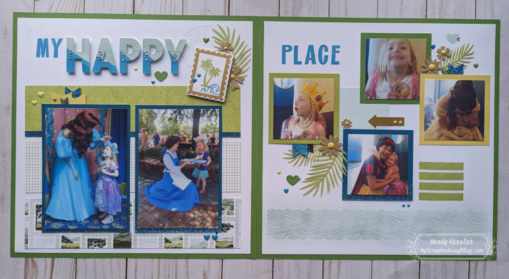 Disney Princess Scrapbooking Layout: My Happy Place